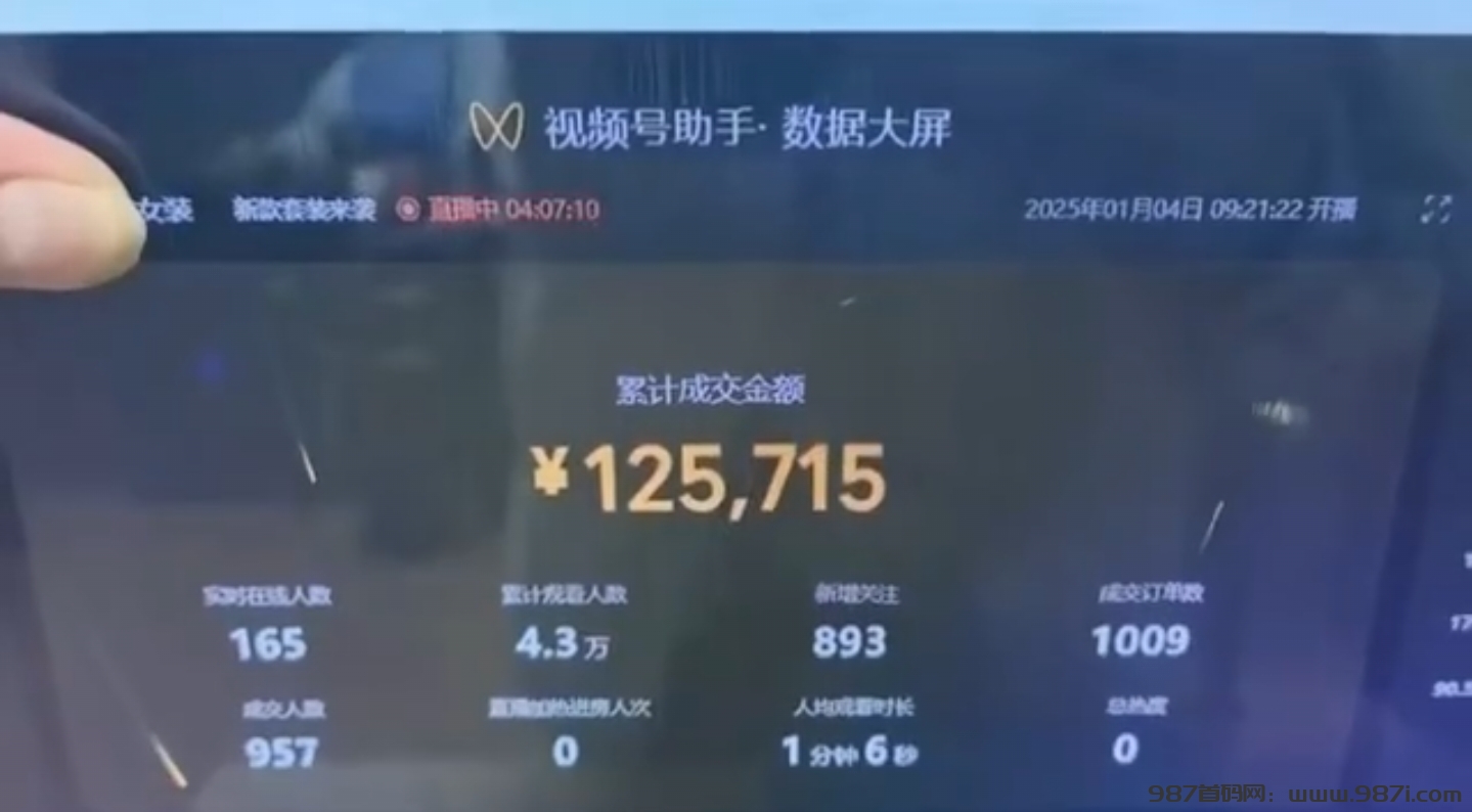 2025王炸项目！AI人工智能结合无人直播带货！一天收益3000+ - 987首码网