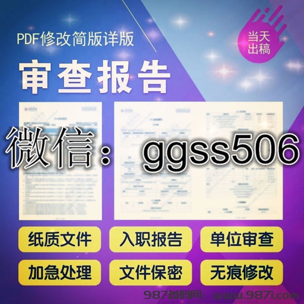 出现逾期无痕修改入职征信pdf电子版 - 987首码网