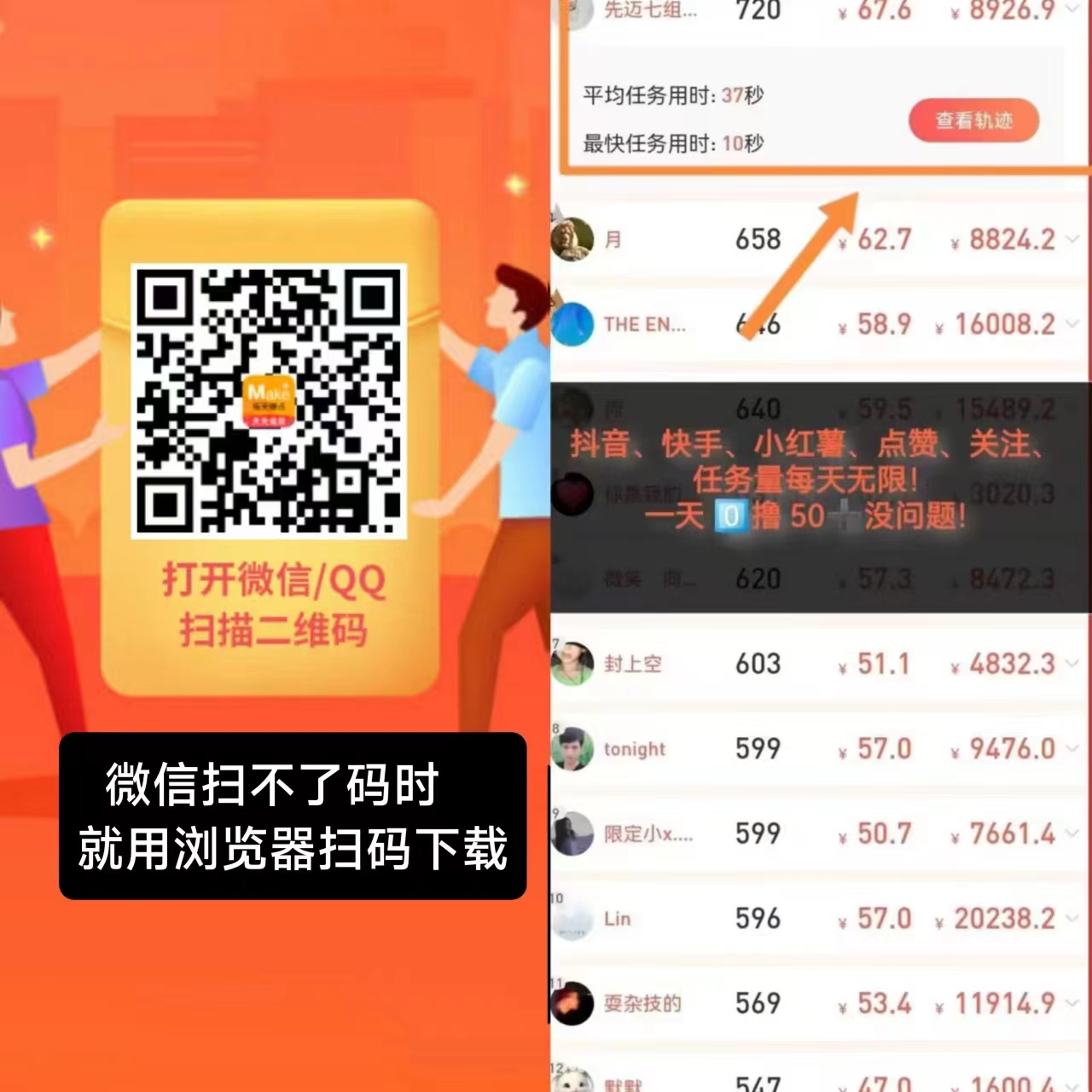每天赚点APP：抖音、快手、点赞关注！ - 987首码网